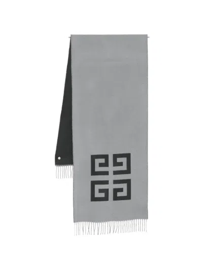 Givenchy Logo-print Scarf In Gray