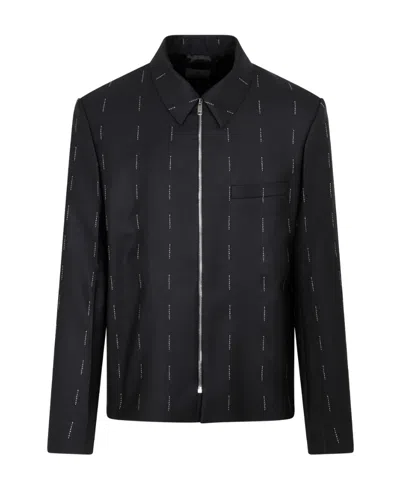 GIVENCHY GIVENCHY LOGO DETAILED ZIP-UP JACKET