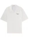 Givenchy Convertible-collar Logo-print Cotton-poplin Shirt In White