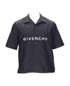 Givenchy Logo-print Short-sleeve Shirt In Black