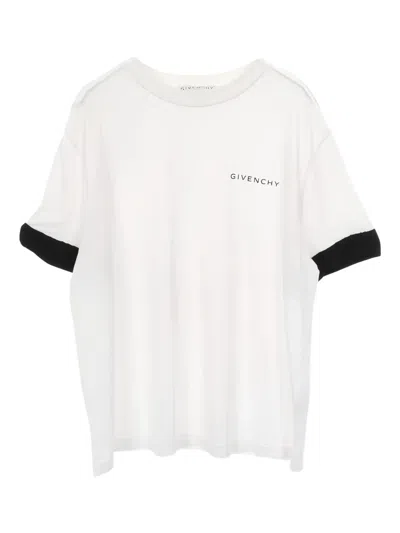 Pre-owned Givenchy Logo-print Short-sleeve T-shirt In White