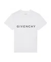 Givenchy White Crewneck T-shirt With Logo Print In Cotton Man In White
