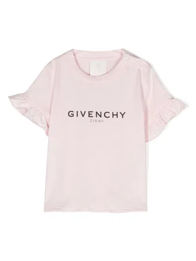 Givenchy Babies' Logo-print Short-sleeved T-shirt In Pink
