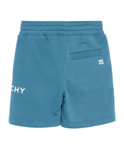 Givenchy Logo-print Shorts In Blue