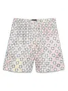Givenchy Multicolor Monogram 72 Drawstring Pyjama Shorts In Neutrals