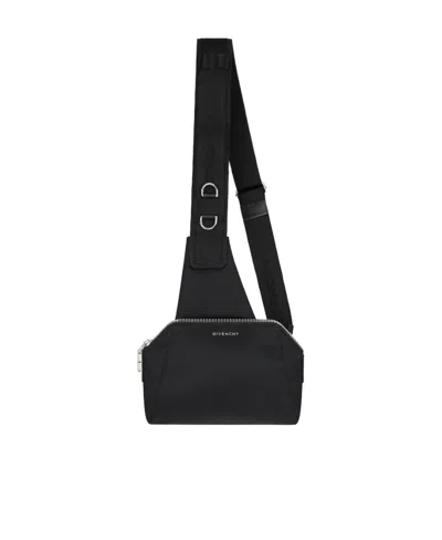 Givenchy Logo-print Shoulder Bag In Black
