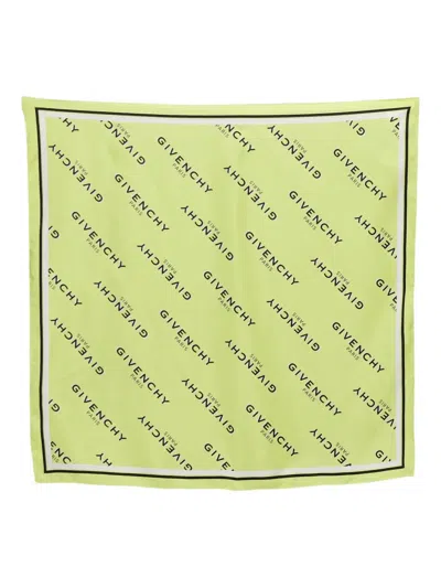 GIVENCHY LOGO-PRINT SILK SCARF