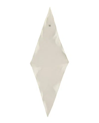 Givenchy Logo Print Silk Scarf In White