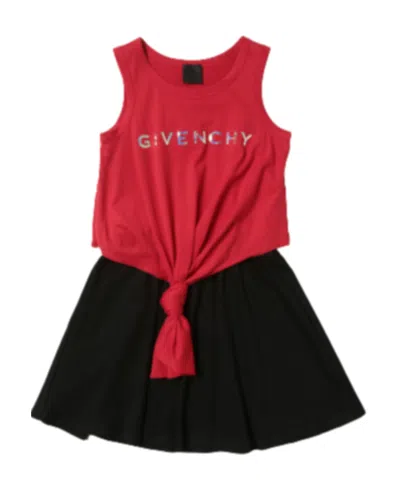 Givenchy Logo Print Sleeveless Dress In Black