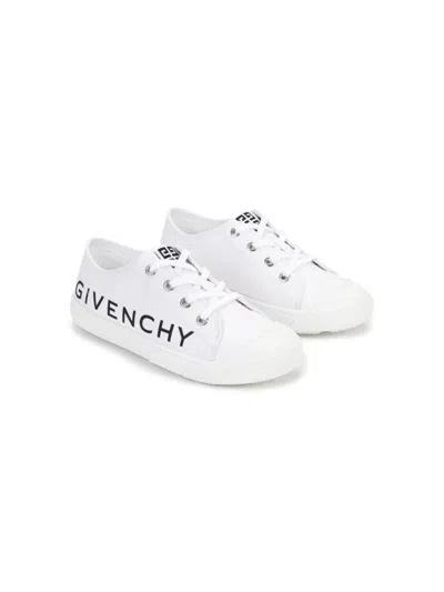 Givenchy Kids' Logo-print Sneakers In White