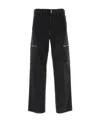 Givenchy Black Cargo Denim Jeans With 4g Print In Black