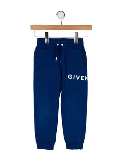 Pre-owned Givenchy Babies' Logo Print Sweatpants In Blue