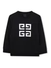 Givenchy Brand-print Cotton-blend Sweatshirt 4-12 Years Black In Black