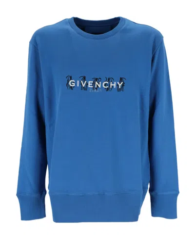 Givenchy Logo-print Sweatshirt In Blue