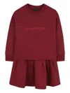 Givenchy Logo-print Sweatshirt Dress In Red