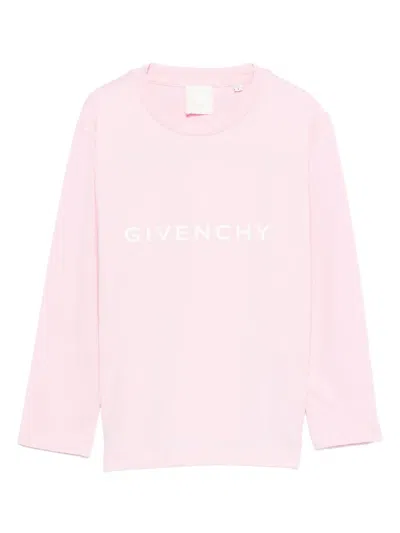 Givenchy Kids' Logo-print Sweatshirt In Pink