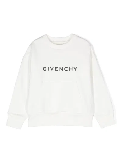 Givenchy Kids' Logo-print Sweatshirt In White