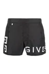 Givenchy Logo Design Swim Shorts In Black