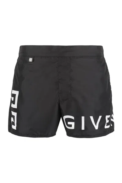 GIVENCHY GIVENCHY LOGO PRINT SWIM SHORTS