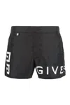 Givenchy Logo Design Swim Shorts In Black