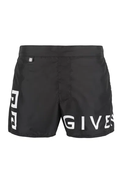 GIVENCHY LOGO PRINT SWIM SHORTS