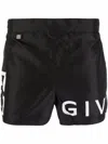 Givenchy Logo Print Swim Shorts In Black