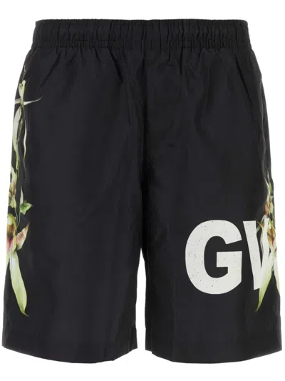 Givenchy Black Polyester Swimming Shorts