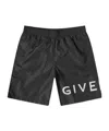 Givenchy Logo-embroidered Swim Shorts In Black