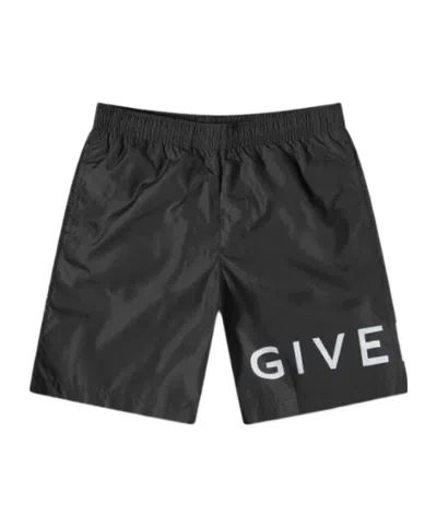 GIVENCHY GIVENCHY LOGO PRINTED SWIM SHORTS