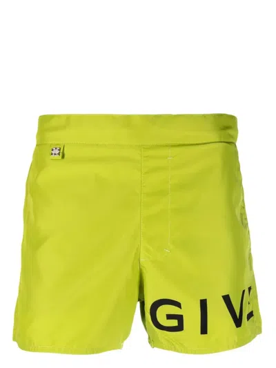 Givenchy Comfortable Swim Shorts Featuring Pockets In Green