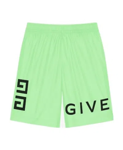 Givenchy Logo-print Swim Shorts In Green