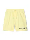 Givenchy Logo-print Swim Shorts In Yellow