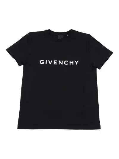 Givenchy Kids' Logo-print T-shirt In Black