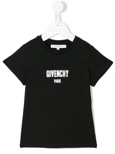 Givenchy Kids' Logo Print T-shirt In Black
