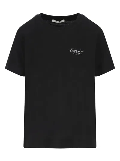 Givenchy Logoo-print T-shirt In Black