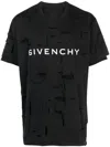 Givenchy Destroyed-effect Logo T-shirt In Black