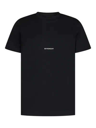 Givenchy Logo Print T-shirt In Black