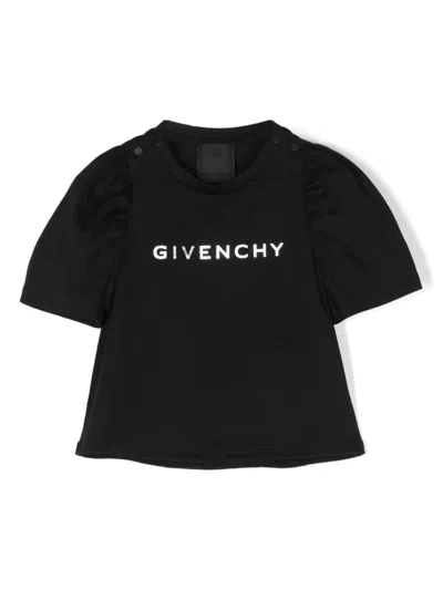 Givenchy Babies' Logo-print T-shirt In Black