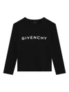 Givenchy Boy's Logo-print Sweatshirt In Black