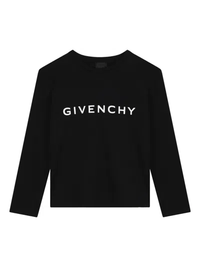 Givenchy Kids' Boy's Logo-print Sweatshirt In Black