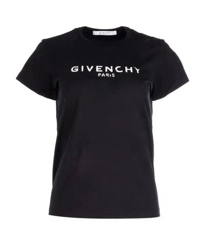 Givenchy Logo Print T-shirt In Black