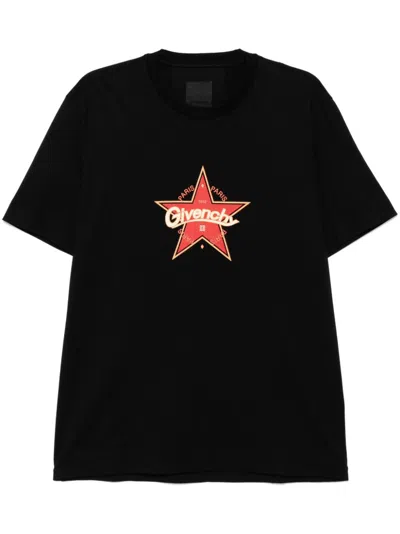 Givenchy Logo Print T-shirt In Black