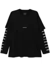 Givenchy Double Layered T-shirt In Cotton In Black