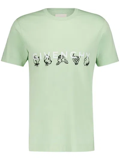 Givenchy Logo-print T-shirt In Green