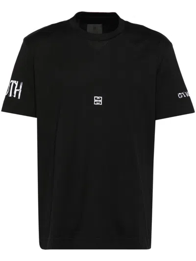 Givenchy T-shirt Mit Logo-print In Schwarz