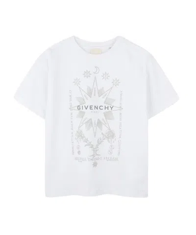 GIVENCHY GIVENCHY KIDS LOGO PRINTED CREWNECK T-SHIRT