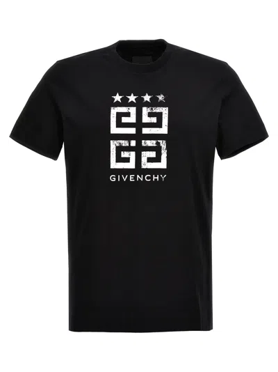Givenchy Slim Logo Cotton Graphic T-shirt In White/black