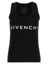 GIVENCHY LOGO PRINT TANK TOP TOPS WHITE/BLACK