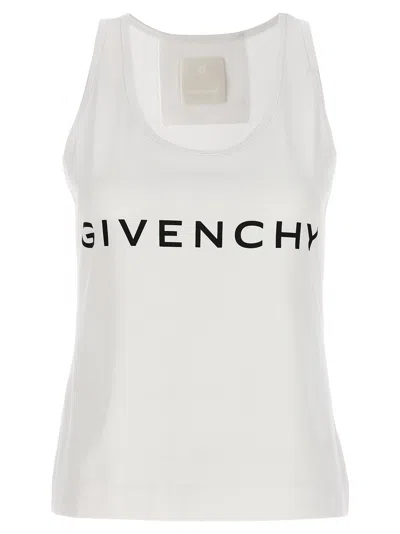Givenchy Logo Cotton Tank Top In White