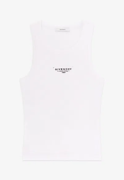 Givenchy Logo Print Tank Top In White